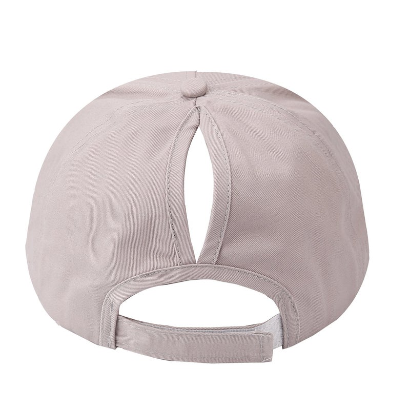 Bocianelli Criss Cross Hat Washed Distressed Baseball Cap Ponytail Hat High Messy Bun Ponycap for Women Plain-Black - Image 2